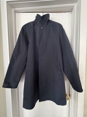 Men's Gap Black High-Collar rain trench Coat